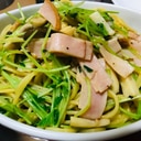 豆苗パスタ